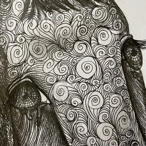 Hours line drawing by myself